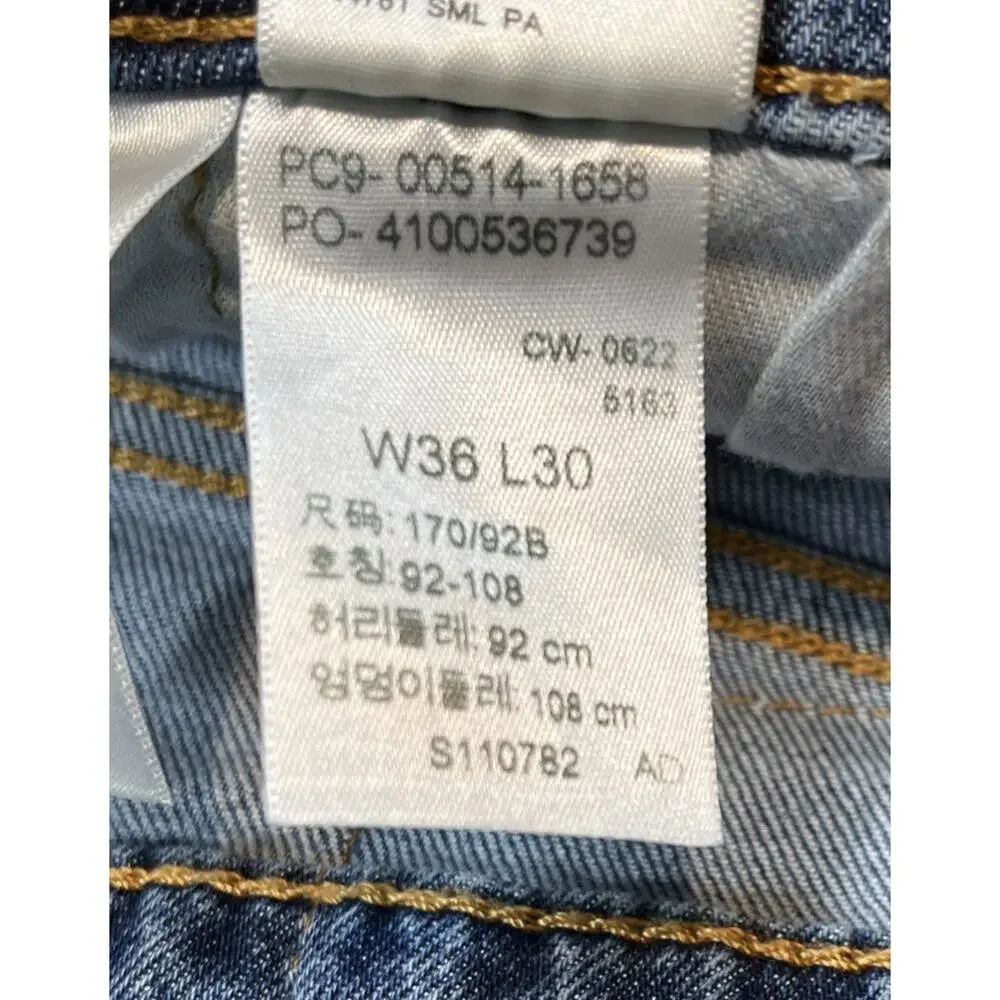 Levi's 514 Jeans Men's 36x30 Blue Medium Wash Slim Straight Leg Jeans EUC